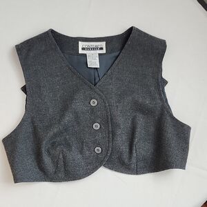 Contempo Casuals Women's  Charcoal Gray Cropped Vest - Small